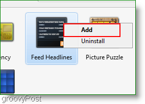 Cómo agregar un gadget lector de feeds en Windows 7