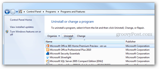 Cómo desinstalar Microsoft Office 2013