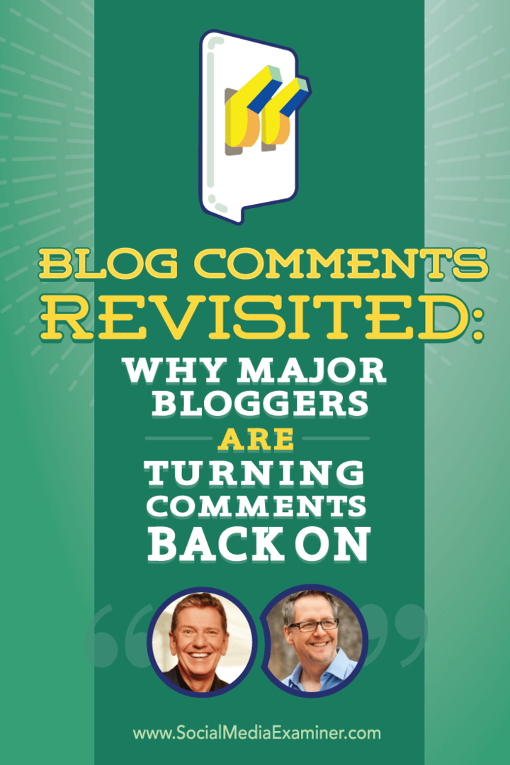 Comentarios de blogs revisados: por qué los principales blogueros están volviendo a los comentarios: examinador de redes sociales