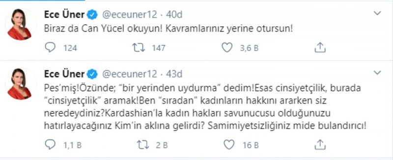 ¡La respuesta a Deniz Çakır del anfitrión Ece Üner!