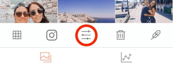 En UNUM, toque el botón editar para ajustar su imagen.