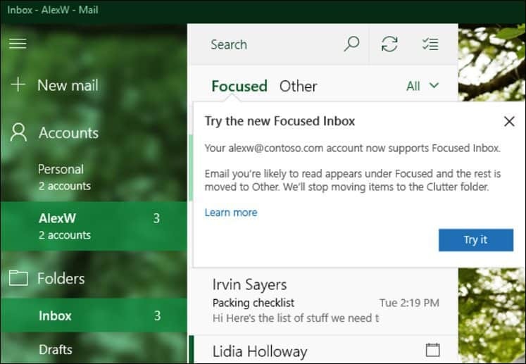 Microsoft lanza grandes actualizaciones para aplicaciones de correo y calendario de Windows 10