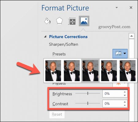 Realizar correcciones de imagen en Word