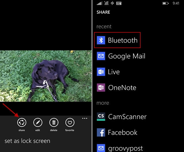 Consejo de Windows Phone 8.1: comparta archivos a través de Bluetooth
