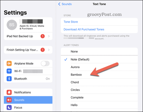 Establecer nuevo sonido de notificación en un iPhone o iPad