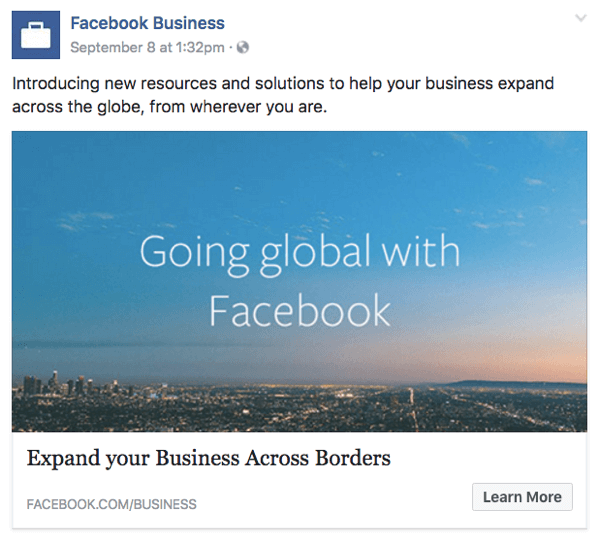 facebook para negocios globales