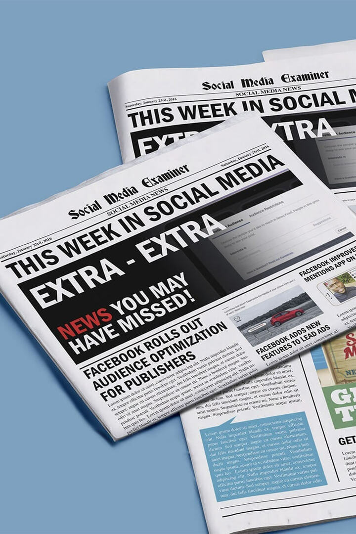 Optimización de la audiencia de Facebook para editores: esta semana en las redes sociales: examinador de redes sociales