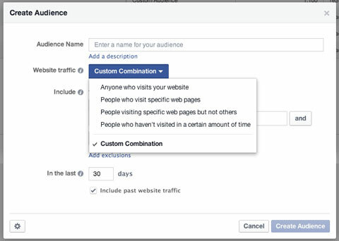creación de audiencia personalizada granular en facebook