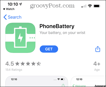 Instale la aplicación PhoneBattery desde App Store