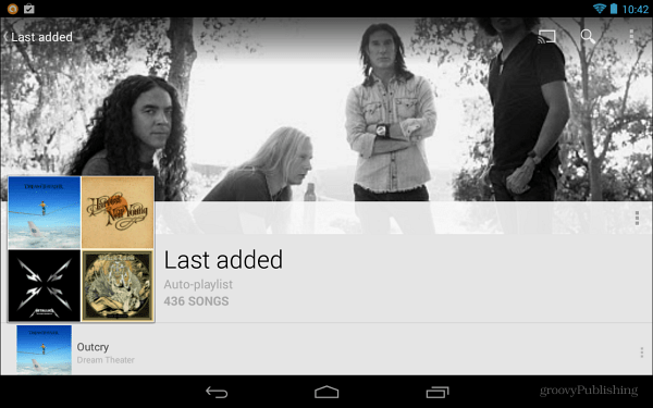 Google Music agregó listas de reproducción