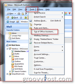 Habilitar Activar la respuesta automática del Asistente para fuera de la oficina de Microsoft Outlook