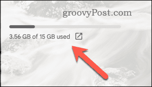 Ejemplo de asignación de almacenamiento para una cuenta de Gmail
