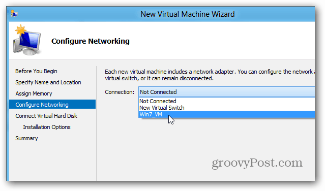 seleccione conmutador virtual
