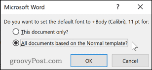 Cambiar la plantilla de Word predeterminada