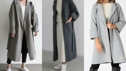 Modelos de abrigo largo asequibles con hijab 2020