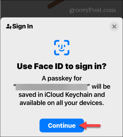 continuar usando Face ID iniciar sesión con claves de acceso