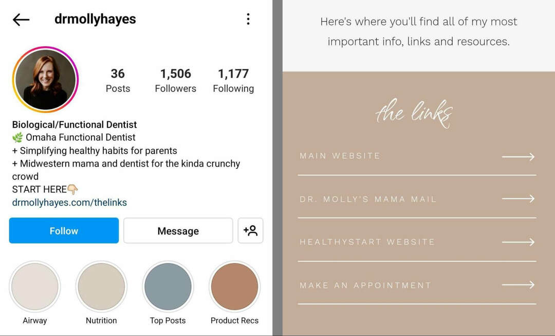 9 ideas de biografías de Instagram para empresas: examinador de redes sociales