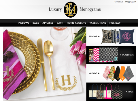 sitio web de monogramas de lujo