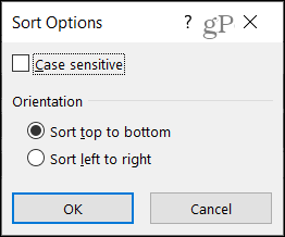 Más opciones de clasificación en Excel