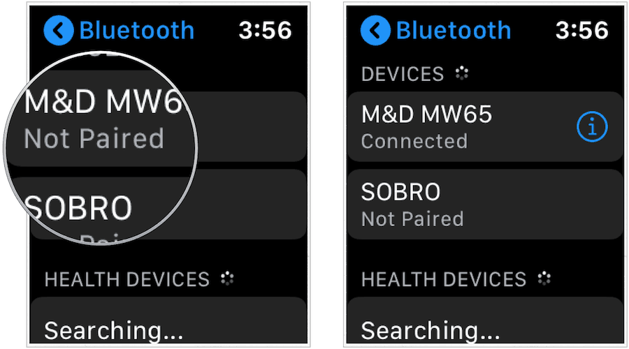 Apple Watch emparejamiento Bluetooth