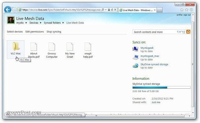 Windows Live Mesh 2011 para Mac: primeros pasos