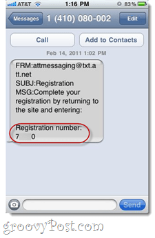 Spam SMS de AT&T