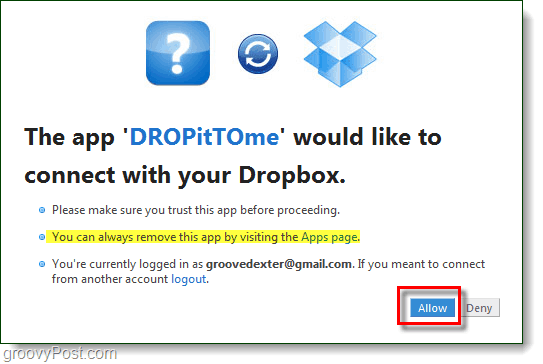 permitir que las personas carguen en tu Dropbox
