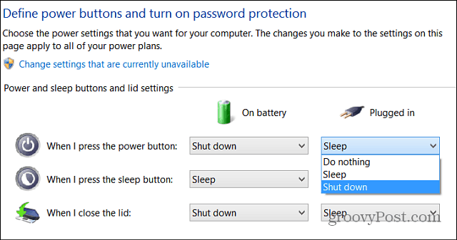 Configurar el botón de encendido físico de Windows 8