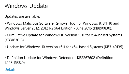 Nueva actualización de PC con Windows 10 KB3163018 Build 10586.420 disponible (móvil también)
