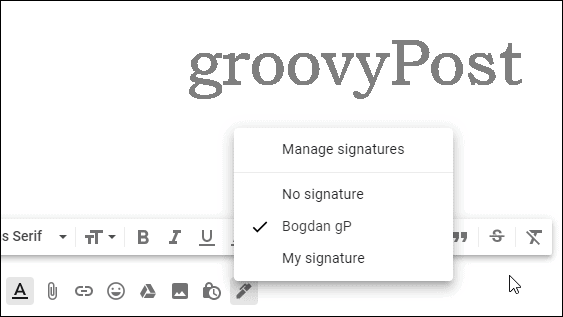 Seleccione la configuración de firmas múltiples de Gmail