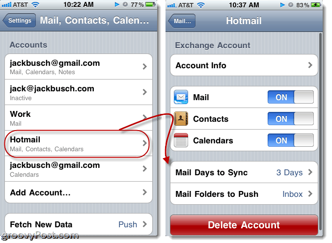 Enviar Hotmail desde iPhone