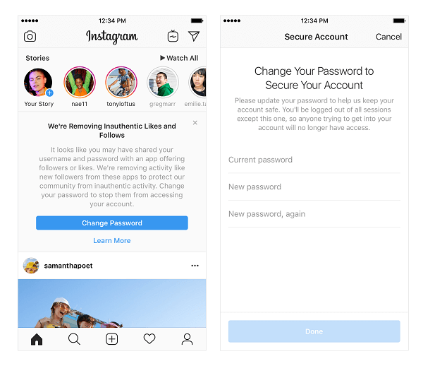 Instagram anunció que comenzará a eliminar me gusta, seguidores y comentarios no auténticos de las cuentas que utilizan aplicaciones y bots de terceros para aumentar su popularidad.