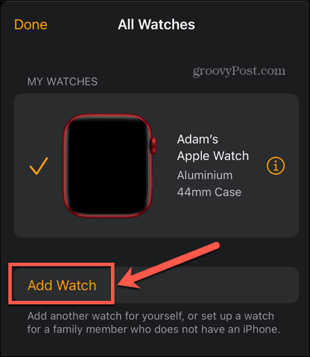 apple watch añadir reloj