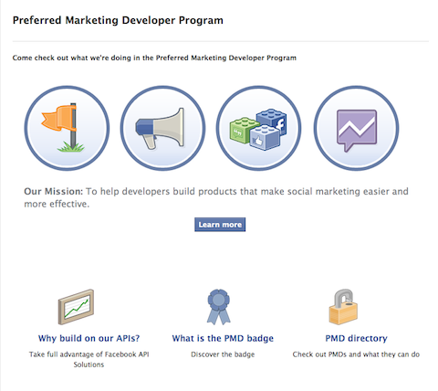 programa de desarrollo de marketing preferido de facebook