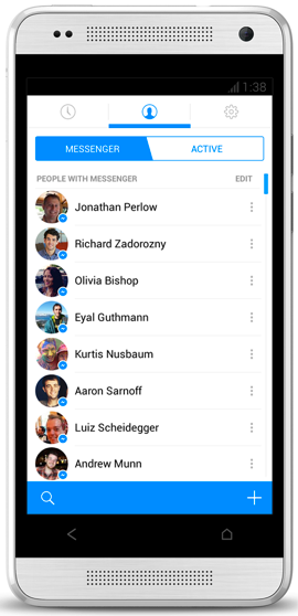 experiencia de facebook messenger para android