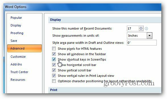 Cómo mostrar teclas de acceso directo en información en pantalla en Microsoft Word [Sugerencia rápida]