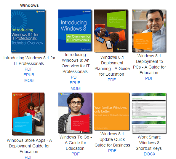 Colección de libros electrónicos de Microsoft