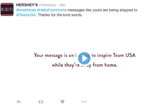 anuncio conversacional de twitter de hersheys