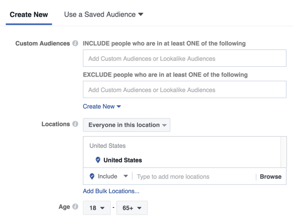 Con un anuncio en la pantalla de inicio de Facebook Messenger, puede dirigirse a una nueva audiencia o una audiencia similar o guardada previamente.
