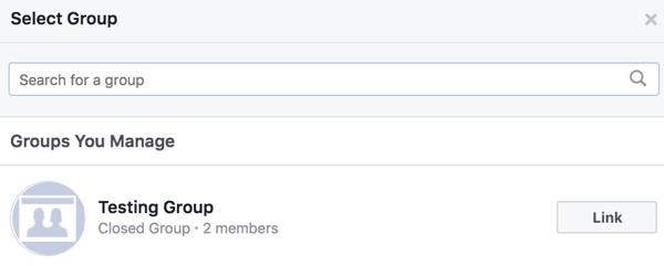 Vincula tu grupo de Facebook a otros grupos.