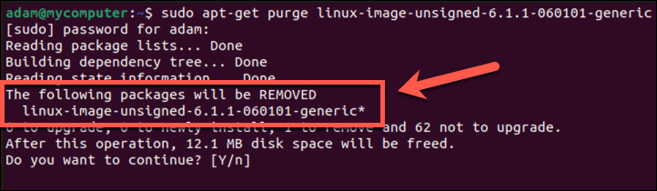 ubuntu eliminó el kernel