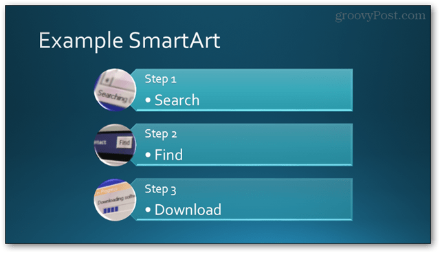 Smartart Smart Art Style ejemplo resultado final