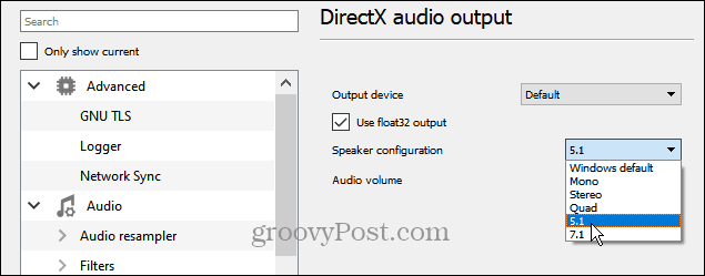 Audio envolvente 5.1 en VLC