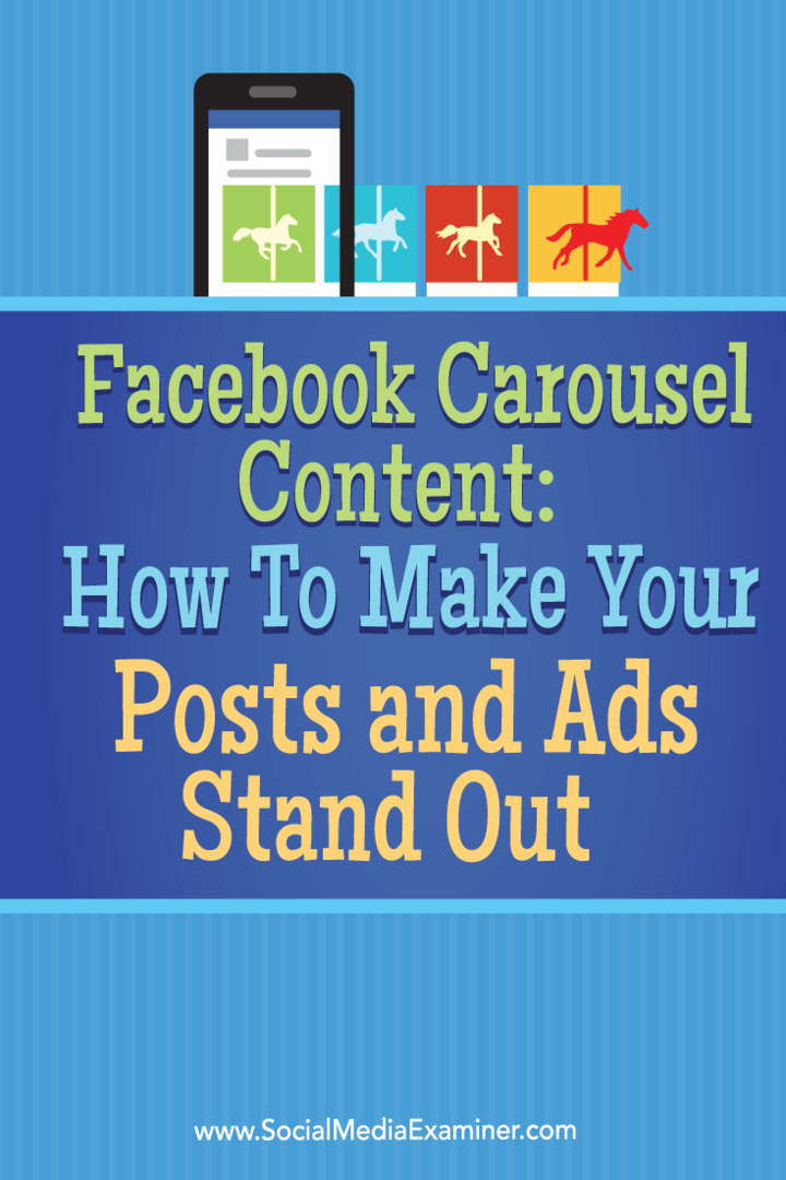 crear y usar anuncios y publicaciones en carrusel de Facebook