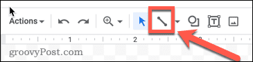 La herramienta de línea en Google Docs