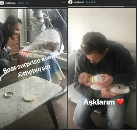 Los agradables momentos de Kerem Bürsin con su sobrino