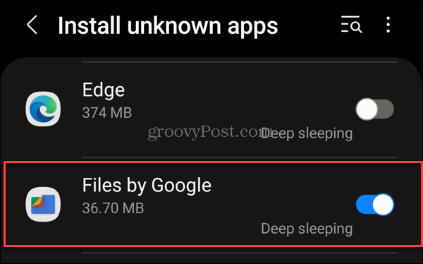 archivos de aplicaciones de terceros de google