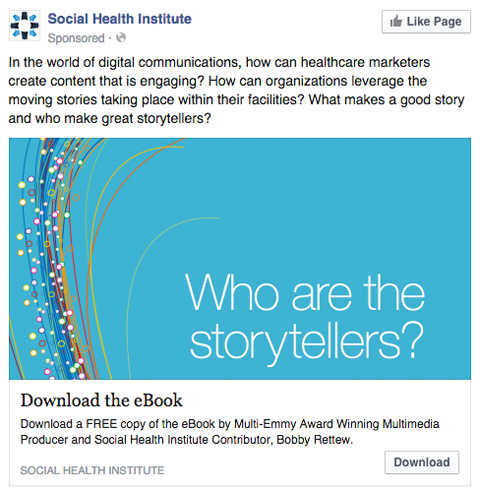 anuncio de facebook del instituto social de salud