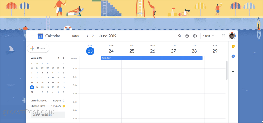 ilustración del calendario de google