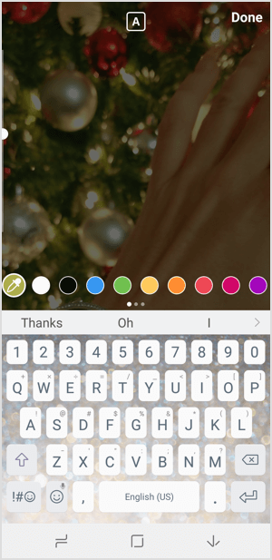 Las historias de Instagram eligen el color del texto